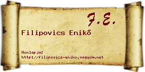 Filipovics Enikő névjegykártya