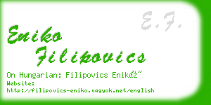 eniko filipovics business card